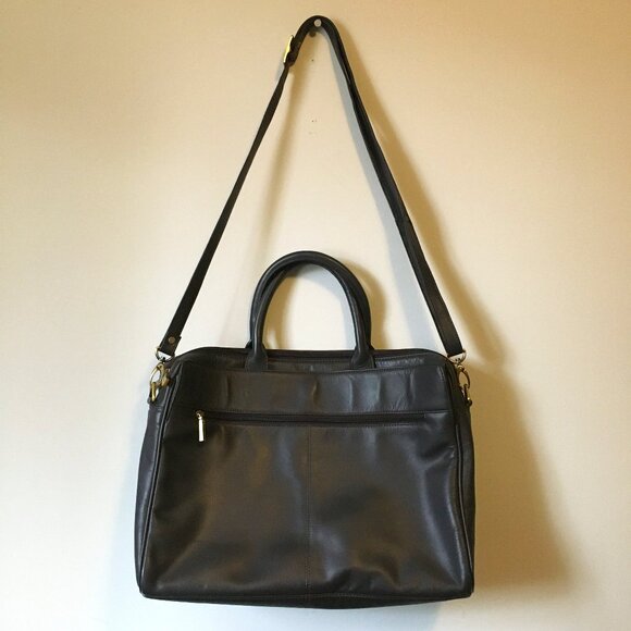 Visconti Genuine Leather Black Messenger/Briefcase/Laptop Bag - Picture 2 of 15